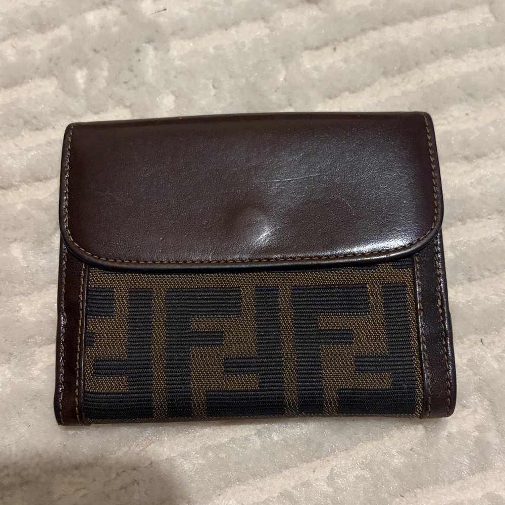 Fendi Zucca Compact Wallet